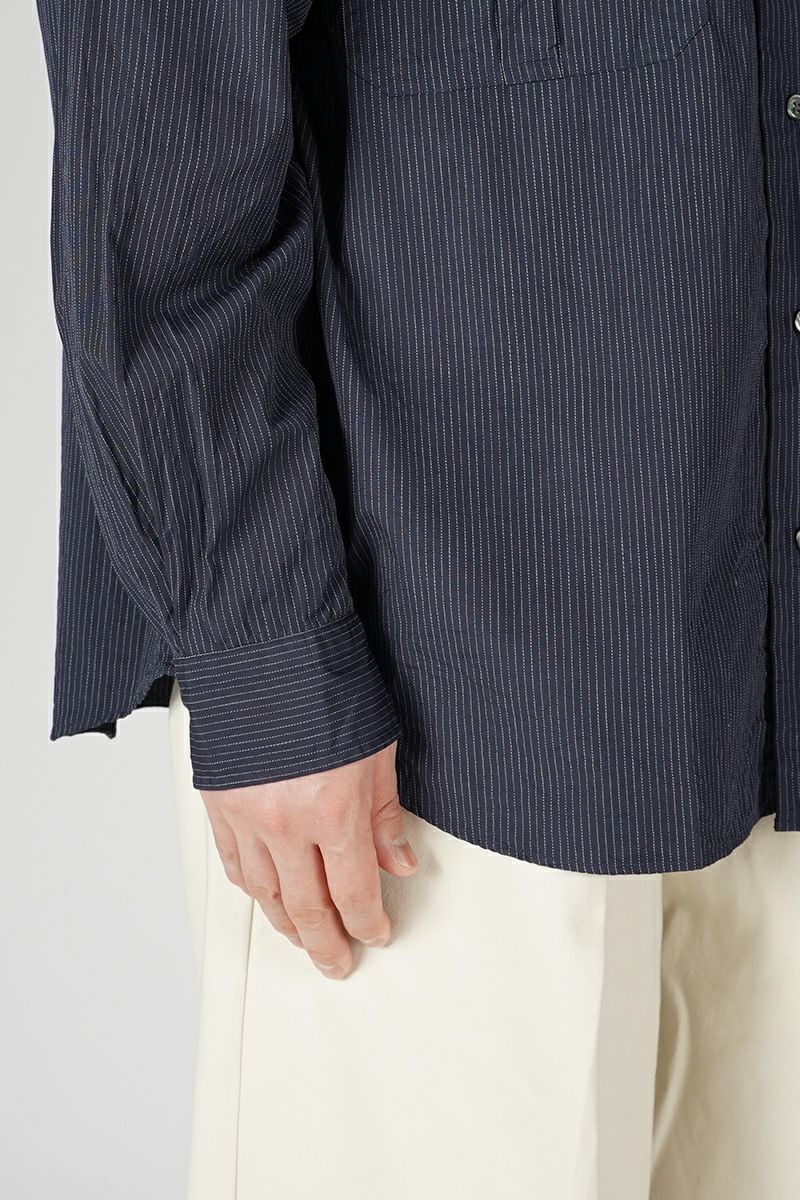 Porter Classic(ポータークラシック)ROLL UP PIN STRIPE SHIRT ロールアップピンストライプシャツ PC-016-2757 -4
