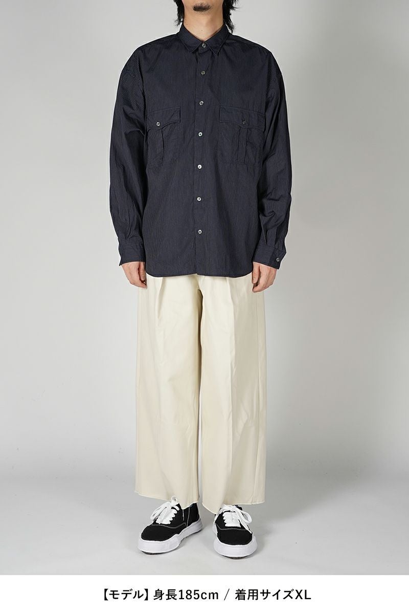 Porter Classic(ポータークラシック)ROLL UP PIN STRIPE SHIRT ロールアップピンストライプシャツ PC-016-2757 -5