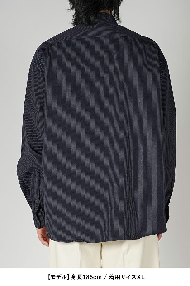 Porter Classic(ポータークラシック)ROLL UP PIN STRIPE SHIRT ロールアップピンストライプシャツ PC-016-2757 -9