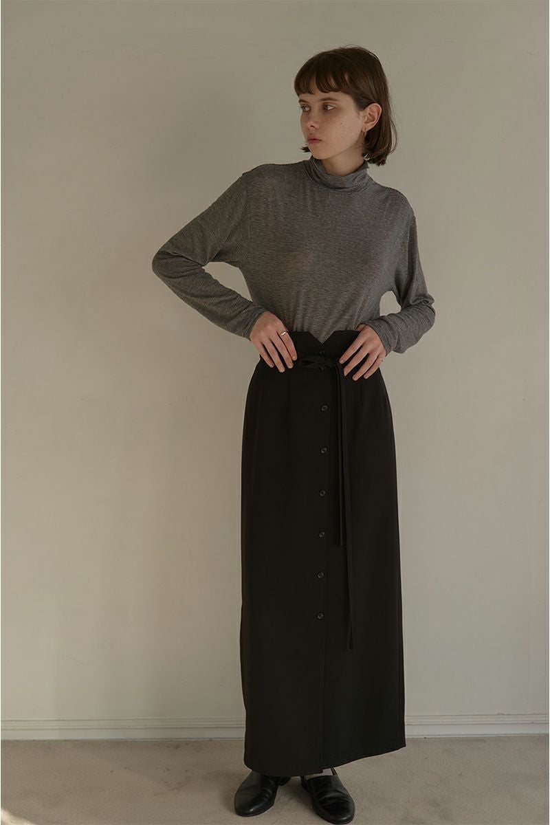 MANOF(マノフ)CENTER BUTTON PENCIL SKIRT センターボタンペンシルスカート 86109-6022 -5