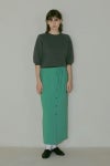 MANOF(マノフ)CENTER BUTTON PENCIL SKIRT センターボタンペンシルスカート 86109-6022 -9