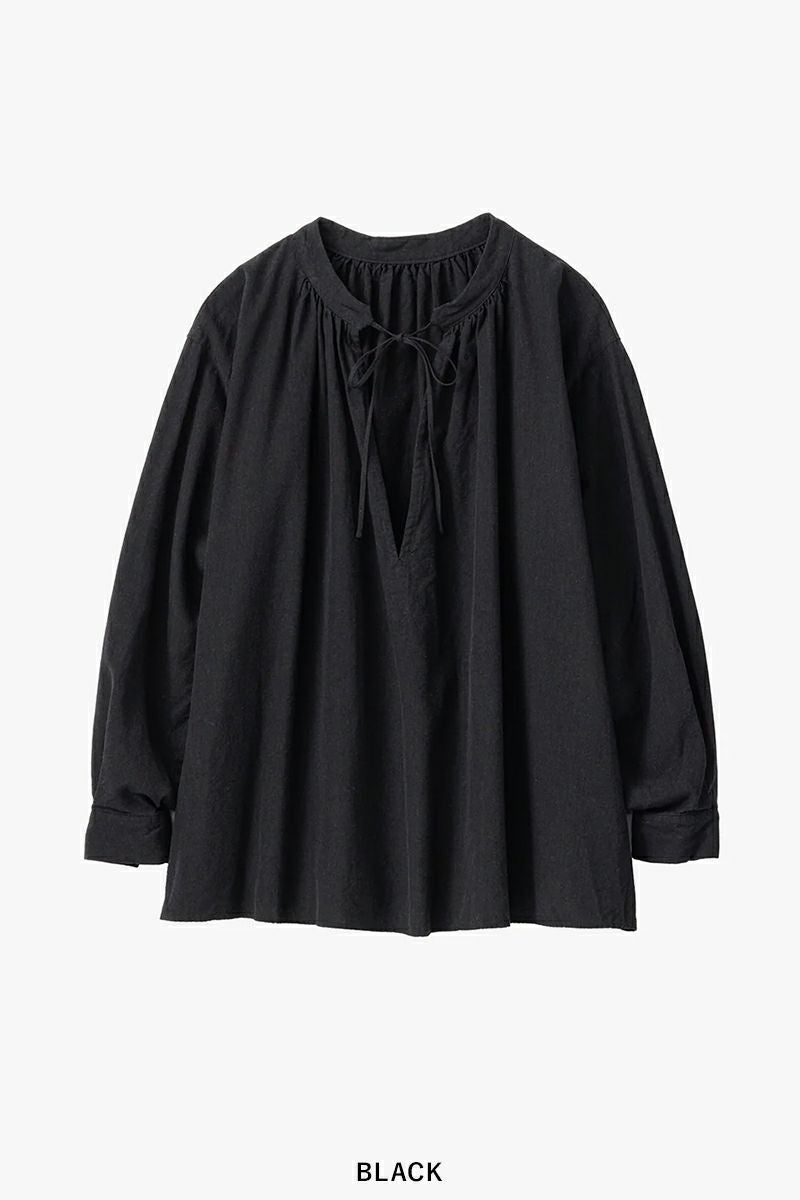 Graphpaper(グラフペーパー)Linen Cupro Smock Blouse リネンキュプラスモックブラウス GL241-50241 -2