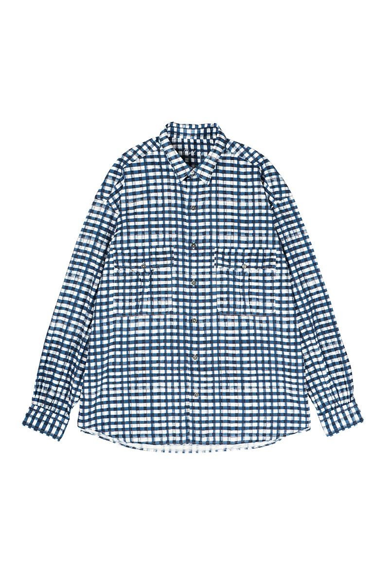 Porter Classic(ポータークラシック)ROLL UP 水彩 GINGHAM SHIRT ロールアップ水彩ギンガムシャツ PC-016-2215