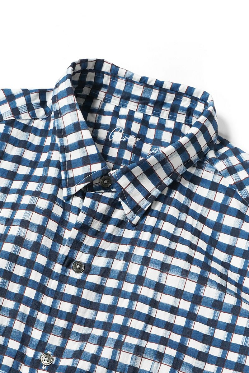 Porter Classic(ポータークラシック)ROLL UP 水彩 GINGHAM SHIRT ロールアップ水彩ギンガムシャツ PC-016-2215 -3
