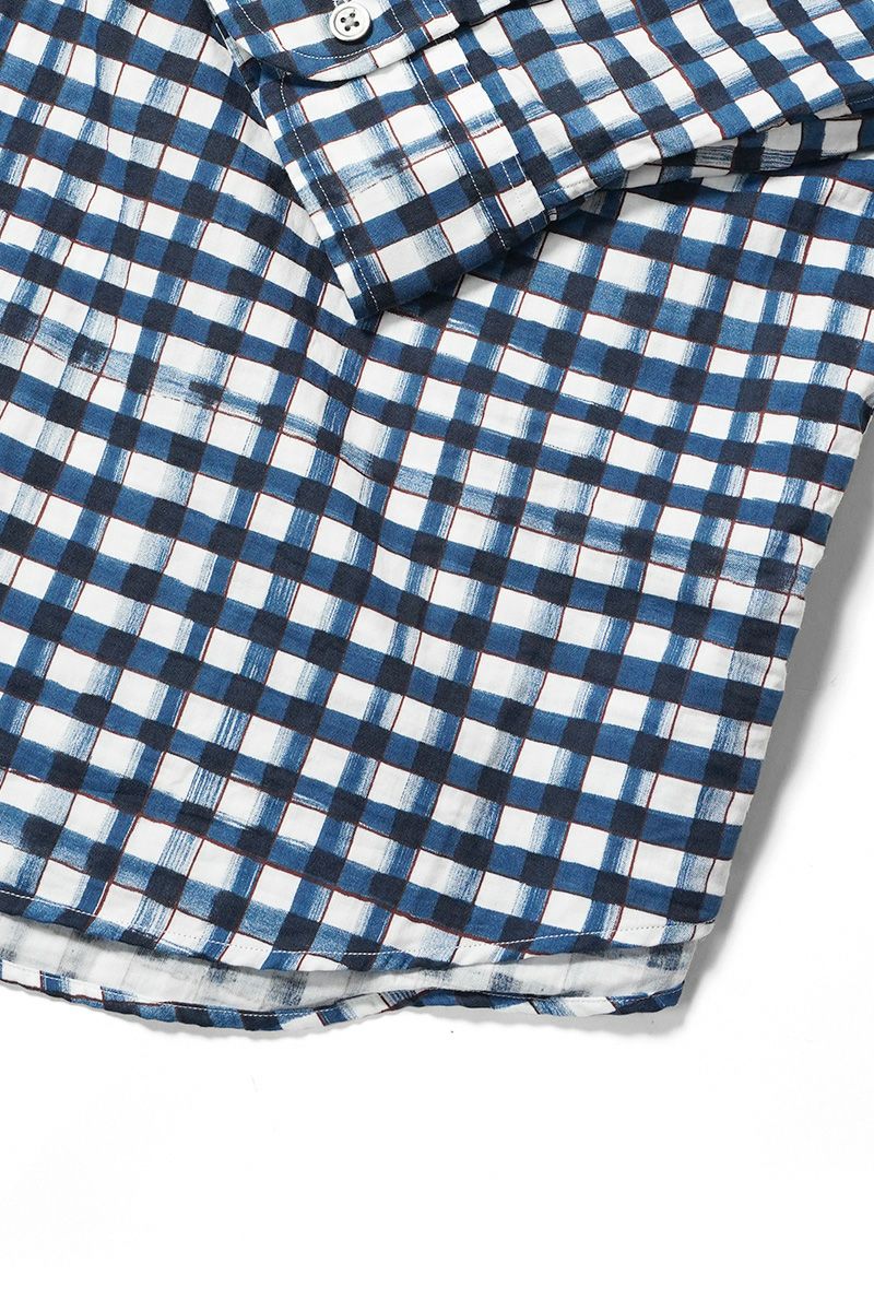 Porter Classic(ポータークラシック)ROLL UP 水彩 GINGHAM SHIRT ロールアップ水彩ギンガムシャツ PC-016-2215 -8