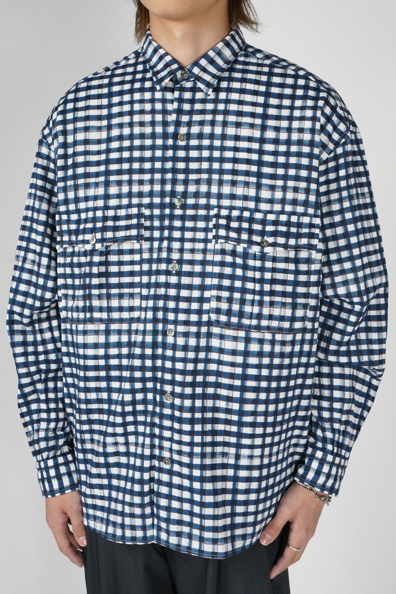 Porter Classic(ポータークラシック)ROLL UP 水彩 GINGHAM SHIRT ロールアップ水彩ギンガムシャツ PC-016-2215 -9
