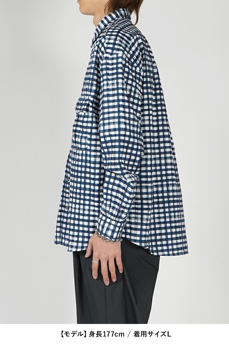 Porter Classic(ポータークラシック)ROLL UP 水彩 GINGHAM SHIRT ロールアップ水彩ギンガムシャツ PC-016-2215 -15