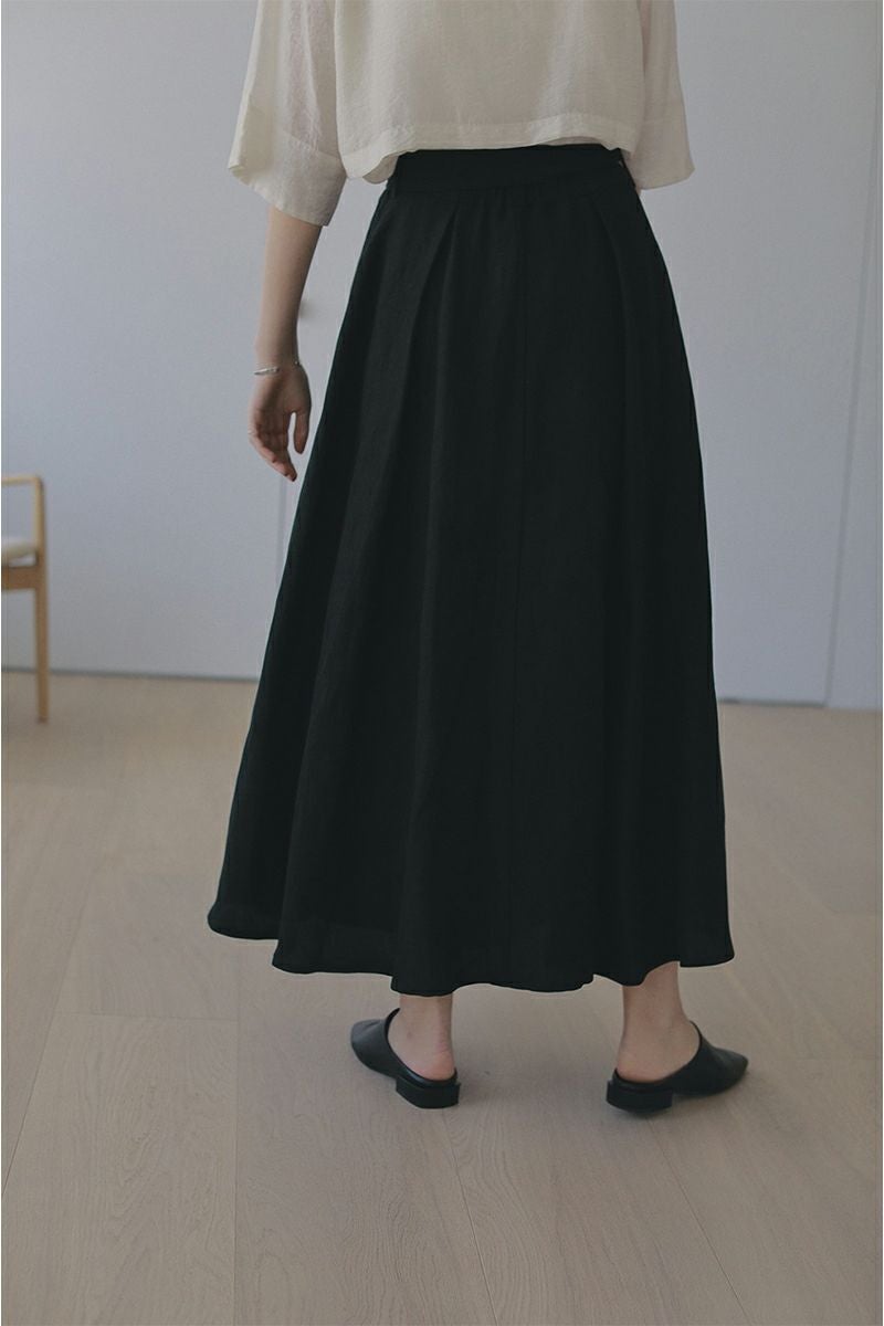 MANOF(マノフ) | MANOF(マノフ)BELTED TUCK FLARE SKIRT ベルテッド