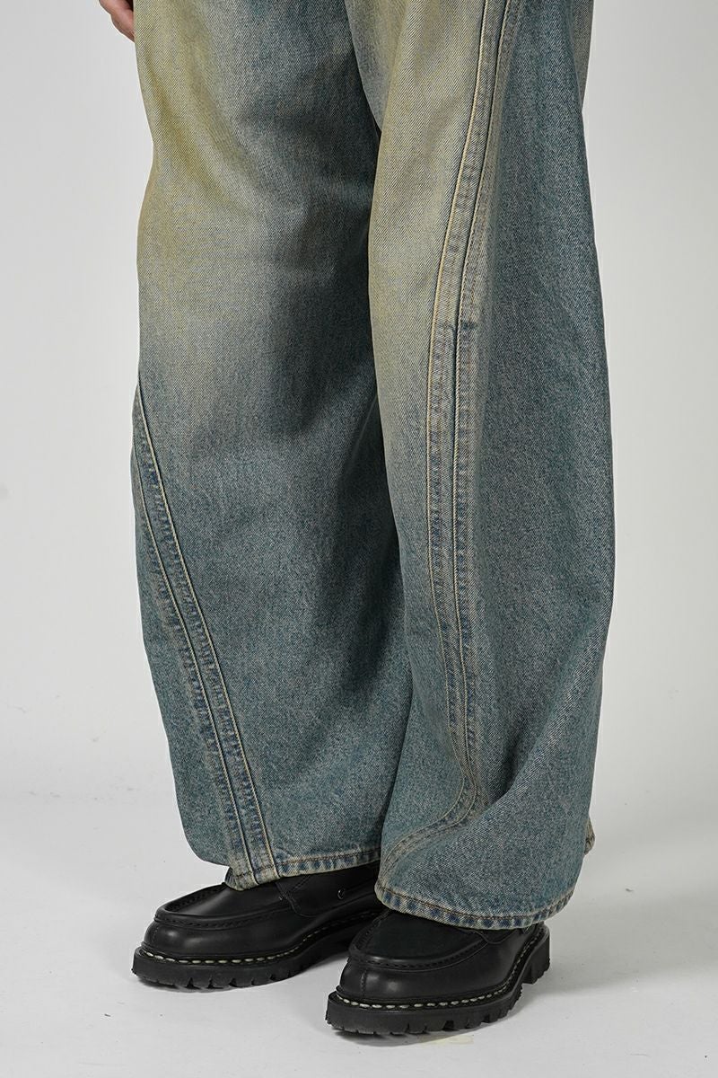 NVRFRGT(ネバーフォーゲット)3D TWISTED WIDE LEG 3Dツイステッドワイドレッグ NF241P08B -3