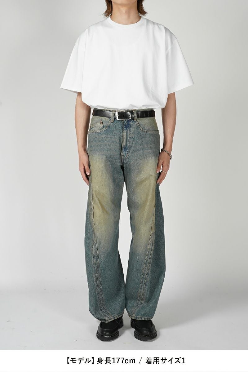 NVRFRGT(ネバーフォーゲット)3D TWISTED WIDE LEG 3Dツイステッドワイドレッグ NF241P08B -4