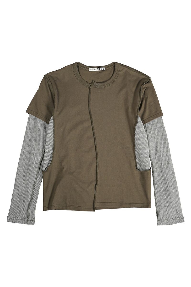 NVRFRGT(ネバーフォーゲット)LAYERED LONG SLEEVE T-SHIRT レイヤード長袖Tシャツ NF241T04 -10