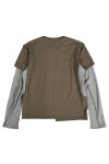 NVRFRGT(ネバーフォーゲット)LAYERED LONG SLEEVE T-SHIRT レイヤード長袖Tシャツ NF241T04 -11