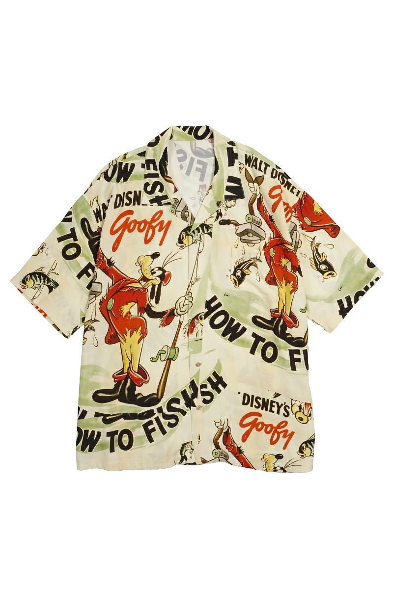 Porter Classic(ポータークラシック)DISNEY V/P PC ALOHA COLLECTION ALOHA SHIRT / GOOFY 1 ディズニービンテージポスターPCアロハコレクションアロハシャツ グーフィー① PC-024-1911 -9