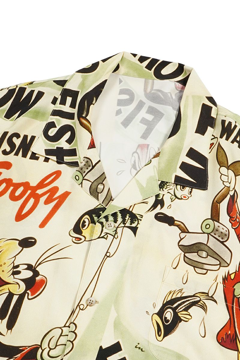 Porter Classic(ポータークラシック)DISNEY V/P PC ALOHA COLLECTION ALOHA SHIRT / GOOFY 1 ディズニービンテージポスターPCアロハコレクションアロハシャツ グーフィー① PC-024-1911 -11