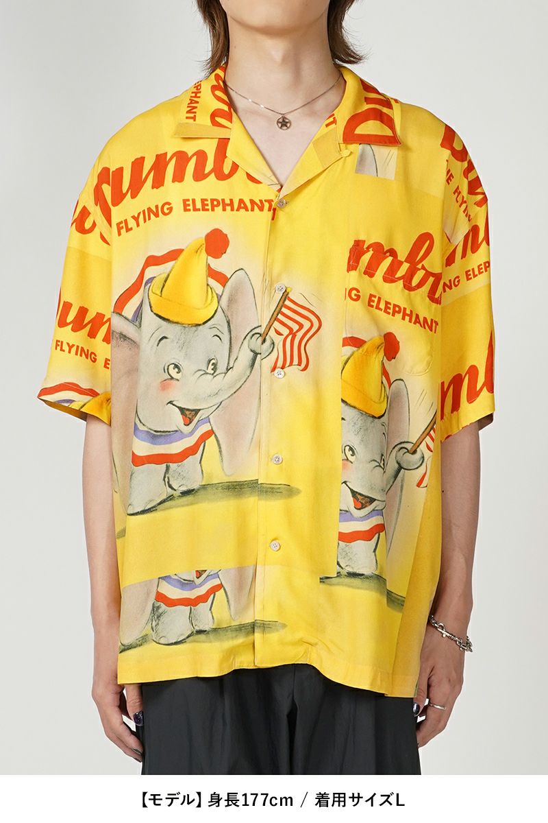 Porter Classic(ポータークラシック)DISNEY V/P PC ALOHA COLLECTION ALOHA SHIRT / DUMBO ディズニービンテージポスターPCアロハコレクションアロハシャツ ダンボ  PC-024-1912 -6