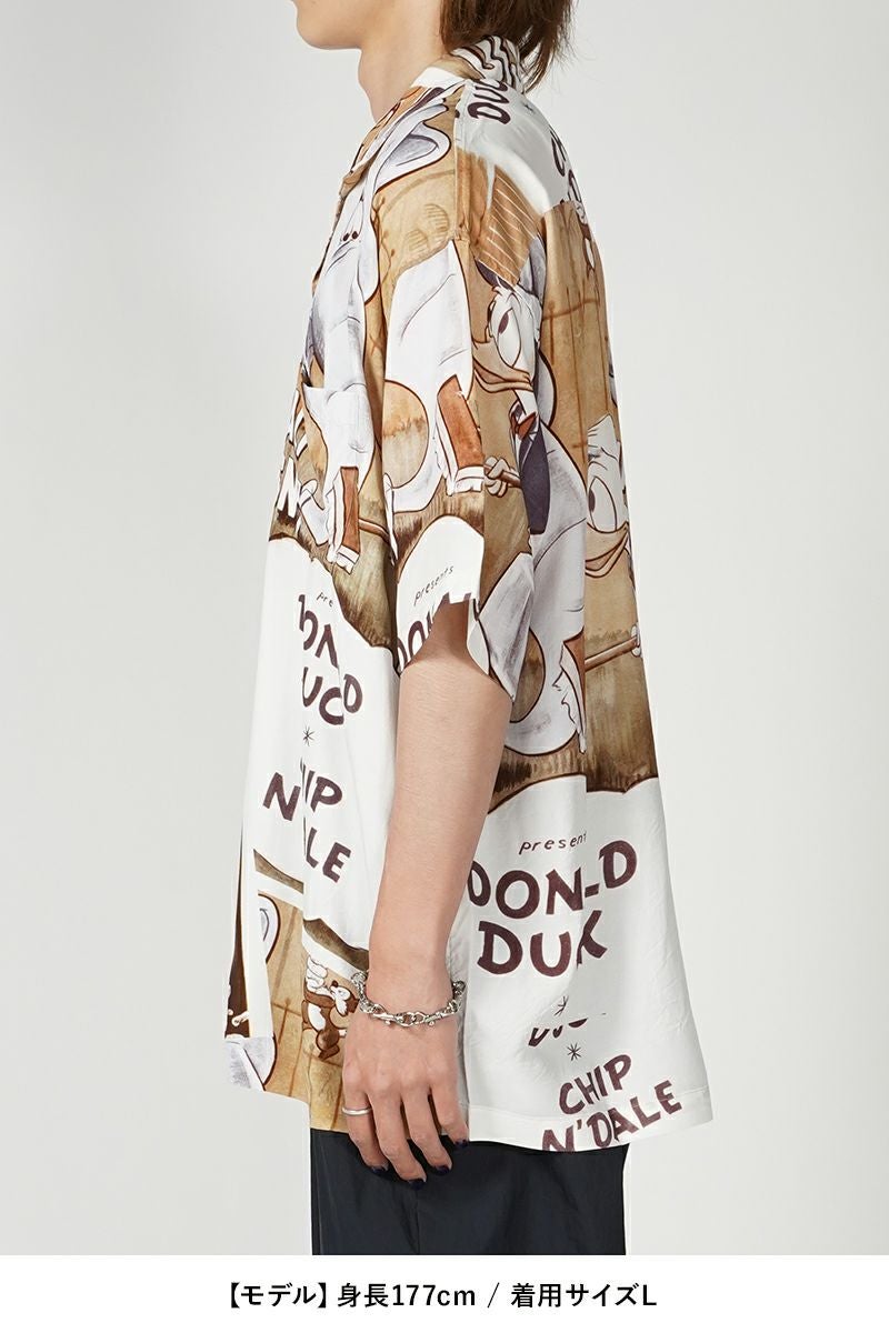 Porter Classic(ポータークラシック)DISNEY V/P PC ALOHA COLLECTION ALOHA SHIRT / DONALD DUCK CHIPN' DALE ディズニービンテージポスターPCアロハコレクションアロハシャツ ドナルドダック・チップ&デール PC-024-2706 -7