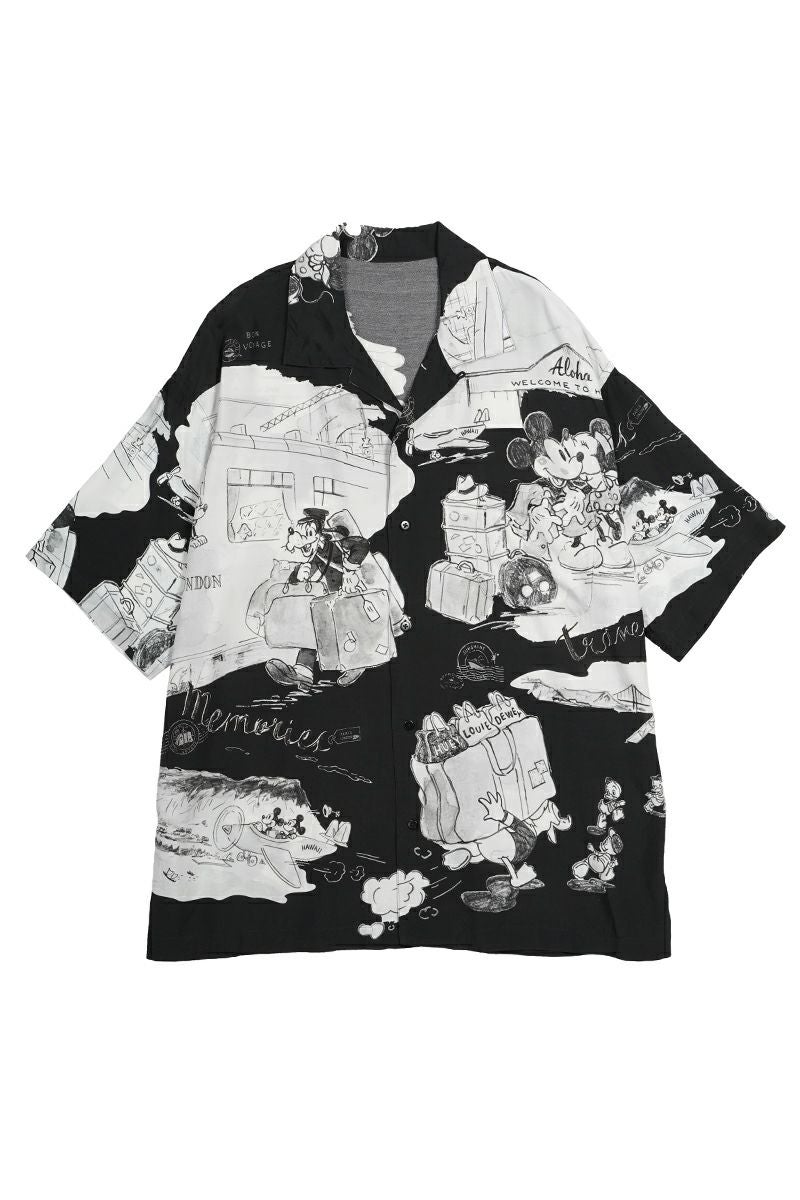 Porter Classic(ポータークラシック)DISNEY M&F PC ORIGINAL ART ALOHA COLLECTION ALOHA SHIRT TRAVEL MEMORIES ディズニーミッキー&フレンズPCオリジナルアートアロハコレクションアロハシャツ トラベルメモリーズ PC-024-2708