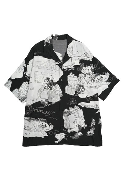 Porter Classic(ポータークラシック)DISNEY M&F PC ORIGINAL ART ALOHA COLLECTION ALOHA SHIRT TRAVEL MEMORIES ディズニーミッキー&フレンズPCオリジナルアートアロハコレクションアロハシャツ トラベルメモリーズ PC-024-2708