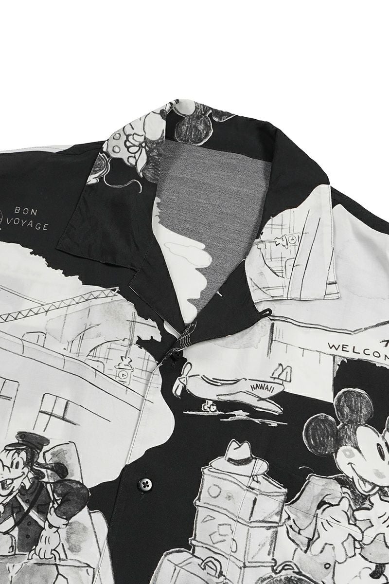 Porter Classic(ポータークラシック)DISNEY M&F PC ORIGINAL ART ALOHA COLLECTION ALOHA SHIRT TRAVEL MEMORIES ディズニーミッキー&フレンズPCオリジナルアートアロハコレクションアロハシャツ トラベルメモリーズ PC-024-2708 -11