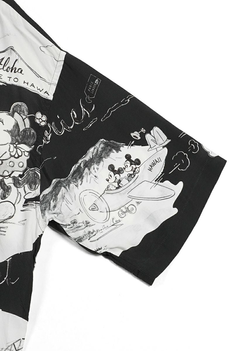 Porter Classic(ポータークラシック)DISNEY M&F PC ORIGINAL ART ALOHA COLLECTION ALOHA SHIRT TRAVEL MEMORIES ディズニーミッキー&フレンズPCオリジナルアートアロハコレクションアロハシャツ トラベルメモリーズ PC-024-2708 -14