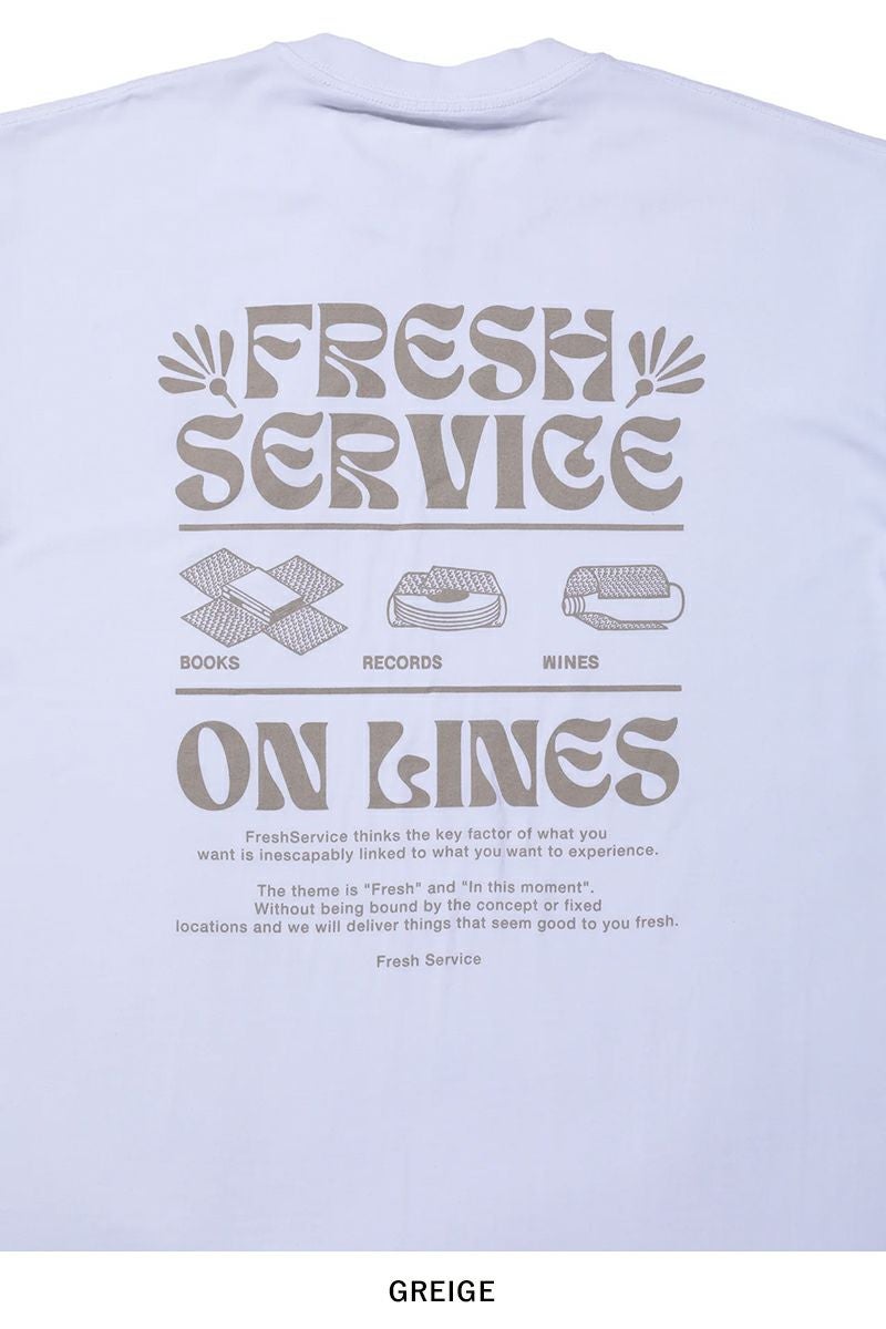 FreshService(フレッシュサービス)CORPORATE PRINTED SS TEE ON LINES コーポレートプリント半袖Tシャツ FSC241-70123 -8