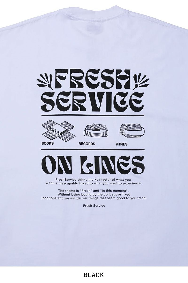 FreshService(フレッシュサービス)CORPORATE PRINTED SS TEE ON LINES コーポレートプリント半袖Tシャツ FSC241-70123 -10