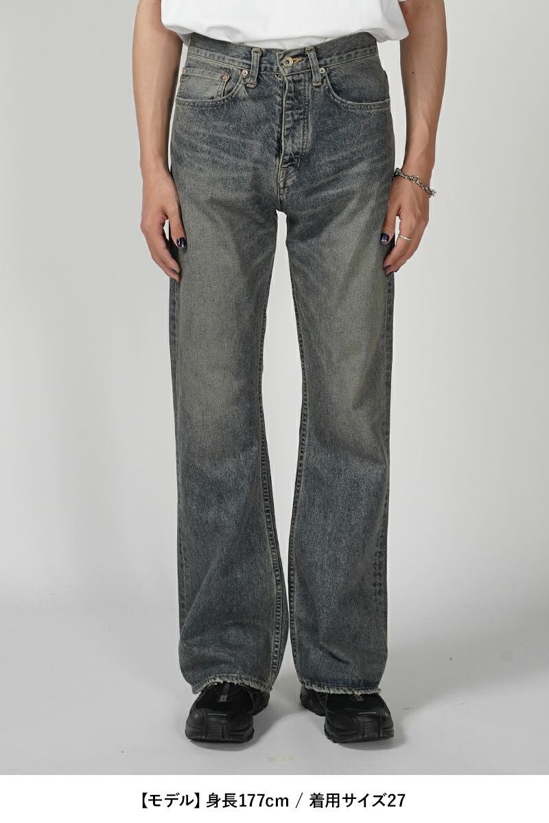 新品 DAIRIKU ダイリク ストレート ブラック デニム 29incジーンズ ストレート