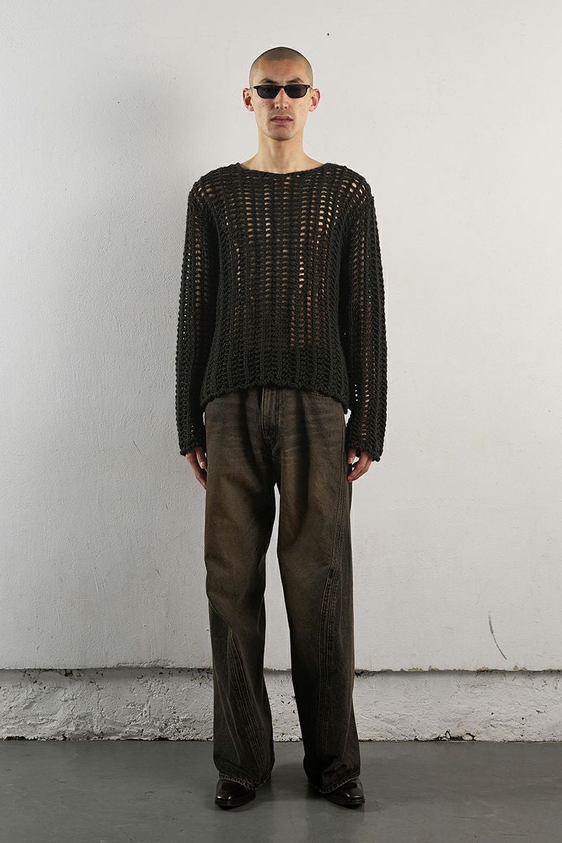 NVRFRGT(ネバーフォーゲット)3D TWISTED WIDE LEG JEANS 3Dツイステッドワイドレッグジーンズ NF242P04D -1