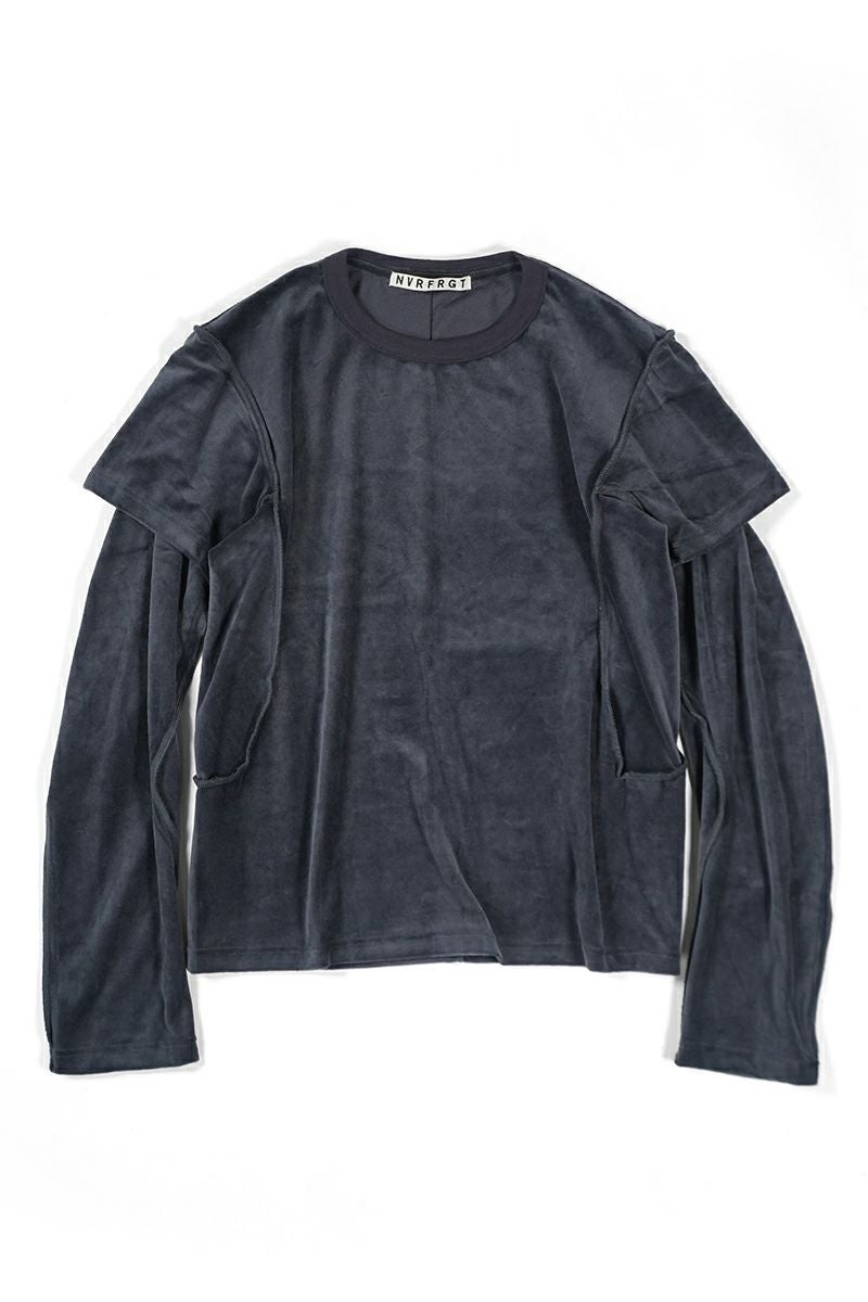 NVRFRGT(ネバーフォーゲット)VELOUR DOUBLE LAYER LONG SLEEVE T-SHIRT ベロアダブルレイヤー長袖Tシャツ NF242T08 -7