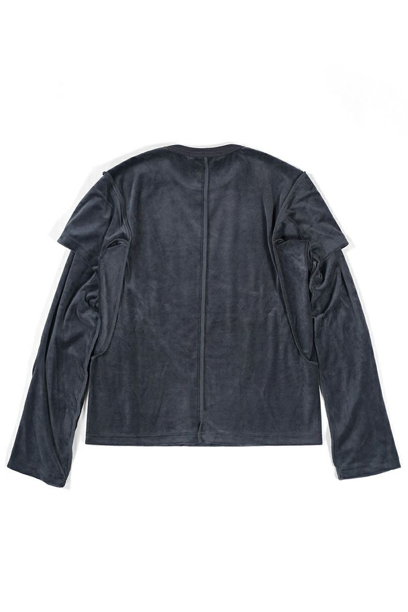 NVRFRGT(ネバーフォーゲット)VELOUR DOUBLE LAYER LONG SLEEVE T-SHIRT ベロアダブルレイヤー長袖Tシャツ NF242T08 -8