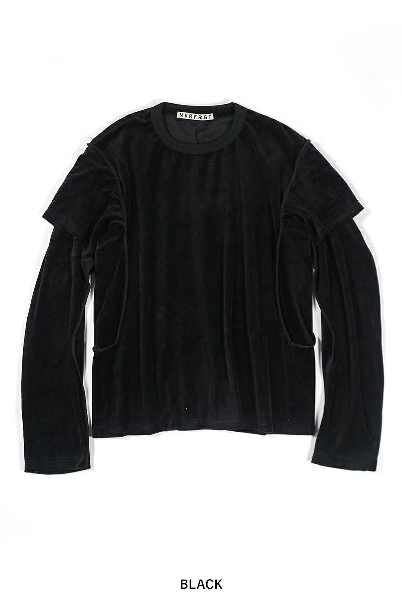 NVRFRGT(ネバーフォーゲット)VELOUR DOUBLE LAYER LONG SLEEVE T-SHIRT ベロアダブルレイヤー長袖Tシャツ NF242T08 -14
