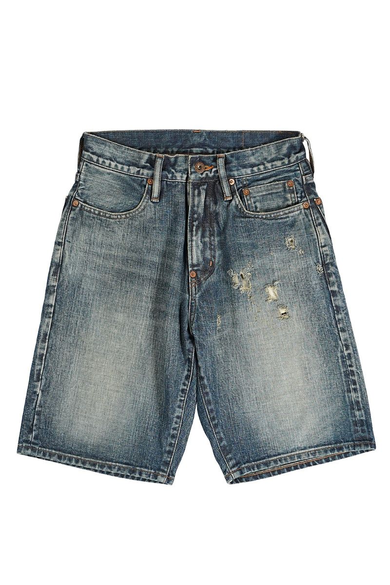 SUGARHILL(シュガーヒル)FADED MODERN DENIM WIDE SHORTS フェードモダンデニムワイドショーツ 2441000409 -1