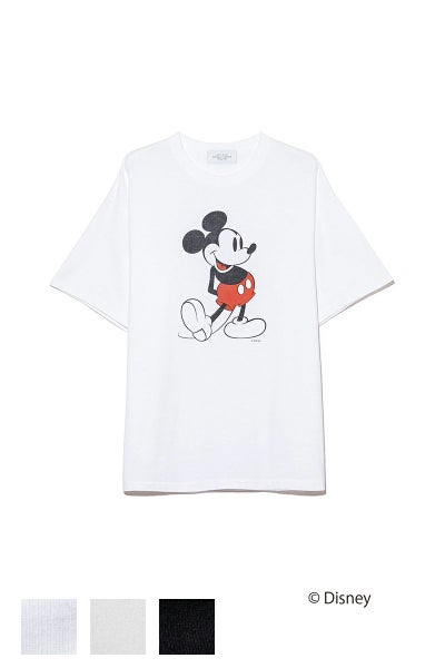 UNUSED(アンユーズド)UNUSED×Disney Mickey print short sleeve tee ディズニーミッキープリント半袖Tシャツ US2459