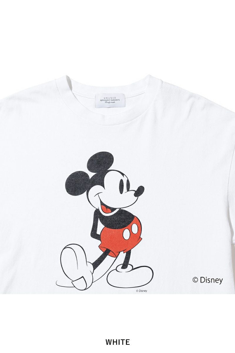 UNUSED(アンユーズド)UNUSED×Disney Mickey print short sleeve tee ディズニーミッキープリント半袖Tシャツ US2459 -13