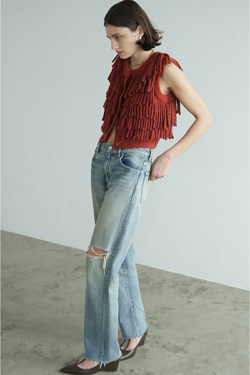 CLANE(クラネ) | CLANE(クラネ)W FACE FRINGE KNIT VEST ダブル