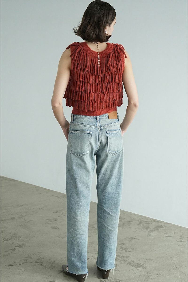 CLANE(クラネ) | CLANE(クラネ)W FACE FRINGE KNIT VEST ダブル