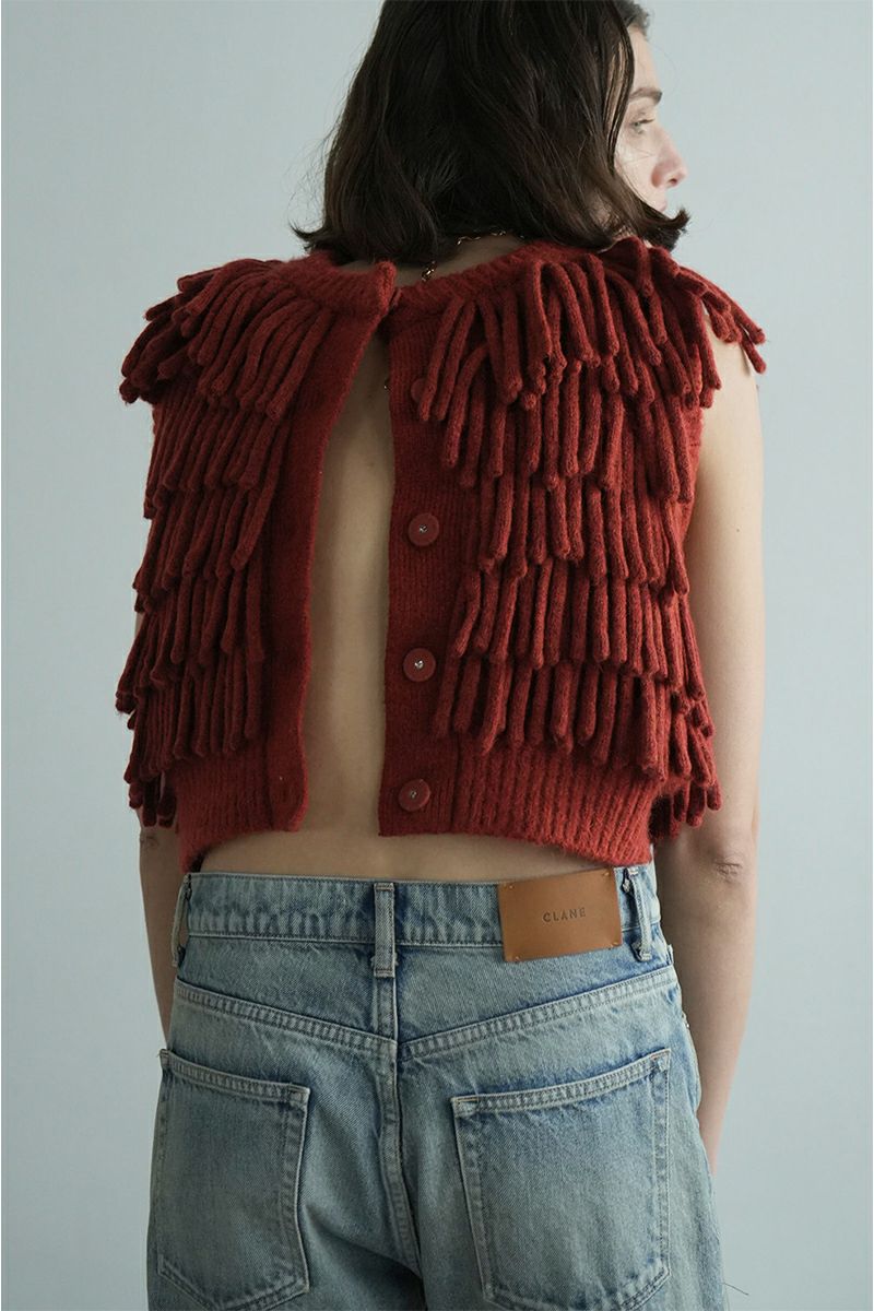CLANE クラネ W FACE KNIT VEST 松本恵奈のMUST BUY- 2月24日（金）発売の”W FACE ASYMMETRY KNIT VEST