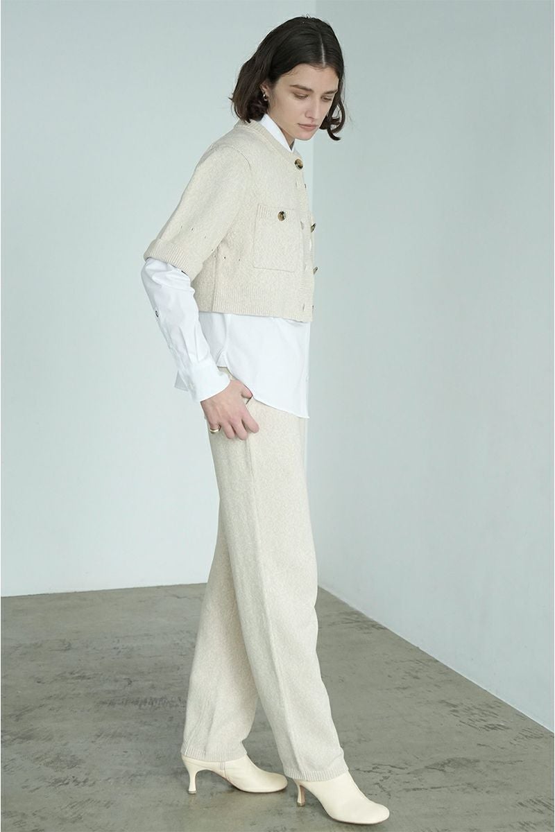 CLANEセットアップハーフスリーブニット上下セットタグ付トップスクラネ CLANE（クラネ）の「【CLANE/クラネ】HALF SLEEVE KNIT TOPS & PANTS