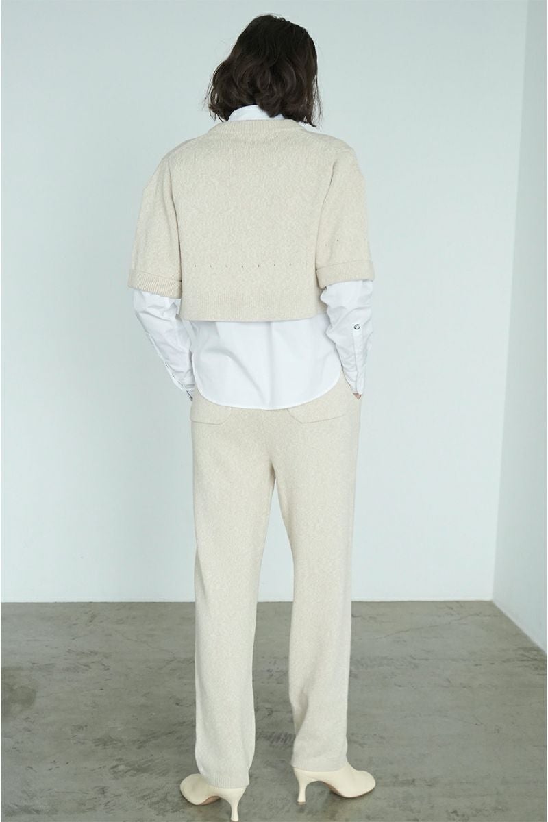 CLANE(クラネ)HALF SLEEVE KNIT TOPS & PANTS SET ハーフスリーブニットトップス＆パンツセット 17112-5012 -2