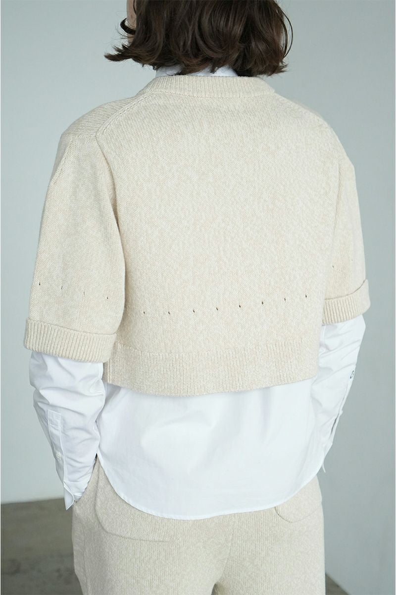 CLANEセットアップハーフスリーブニット上下セットタグ付トップスクラネ CLANE(クラネ) | CLANE(クラネ)HALF SLEEVE KNIT TOPS & PANTS SET