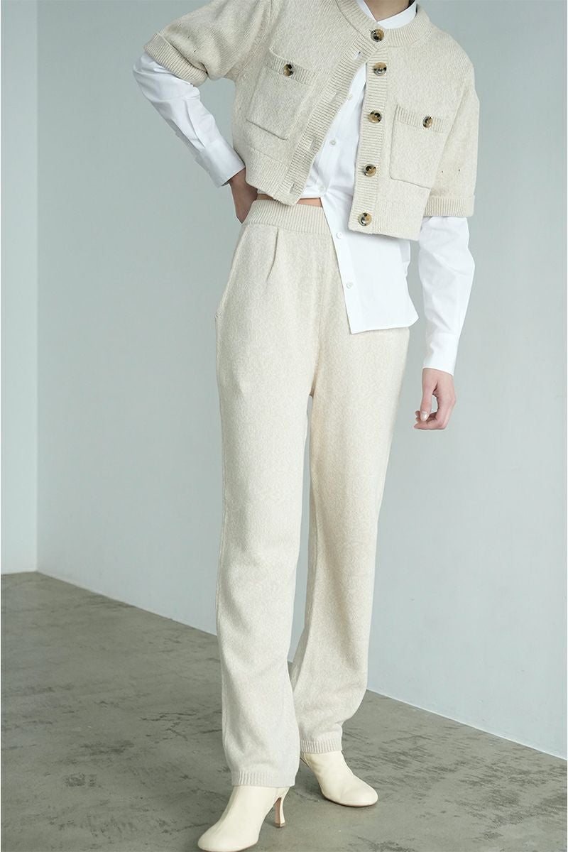 CLANE(クラネ)HALF SLEEVE KNIT TOPS & PANTS SET ハーフスリーブニットトップス＆パンツセット 17112-5012 -6