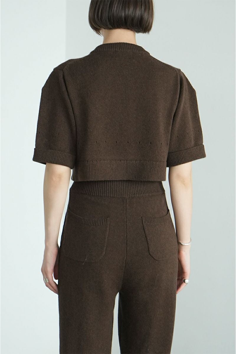 CLANE(クラネ)HALF SLEEVE KNIT TOPS & PANTS SET ハーフスリーブニットトップス＆パンツセット 17112-5012 -12