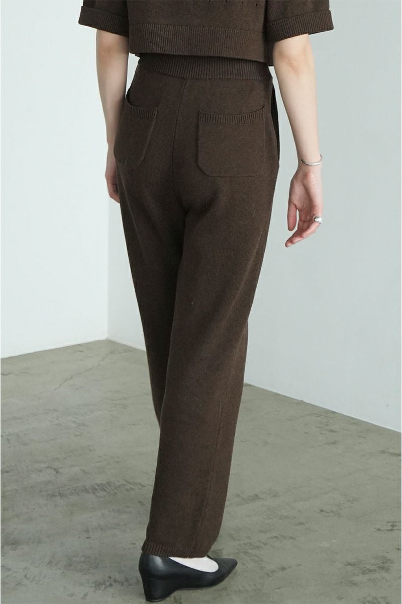 CLANEセットアップハーフスリーブニット上下セットタグ付トップスクラネ CLANE（クラネ）の「【CLANE/クラネ】HALF SLEEVE KNIT TOPS & PANTS