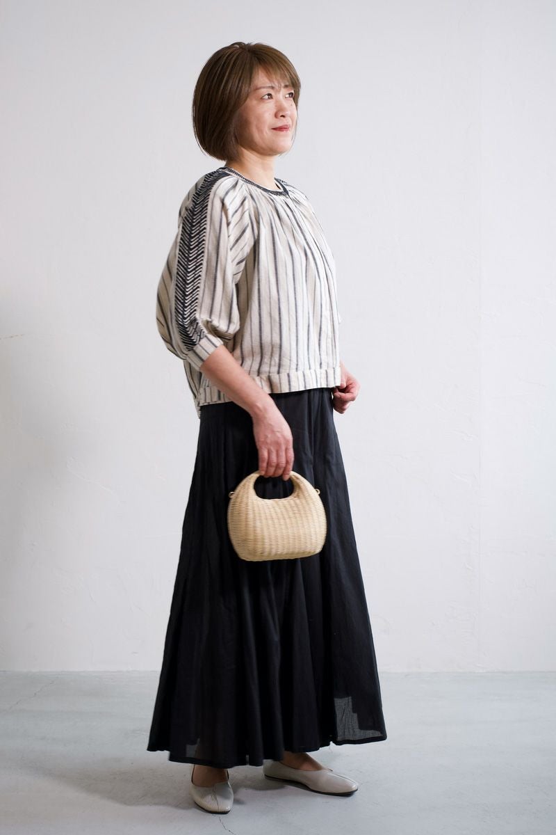 PORTE (ポルト)【広告掲載商品】<br>綿麻刺繍スリーブブラウス 88503 -2