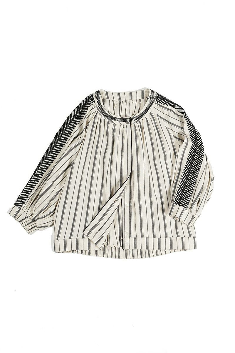 PORTE (ポルト)【広告掲載商品】<br>綿麻刺繍スリーブブラウス 88503 -9