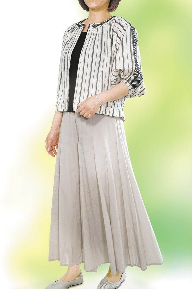 PORTE (ポルト)【広告掲載商品】<br>綿麻刺繍スリーブブラウス 88503 -14