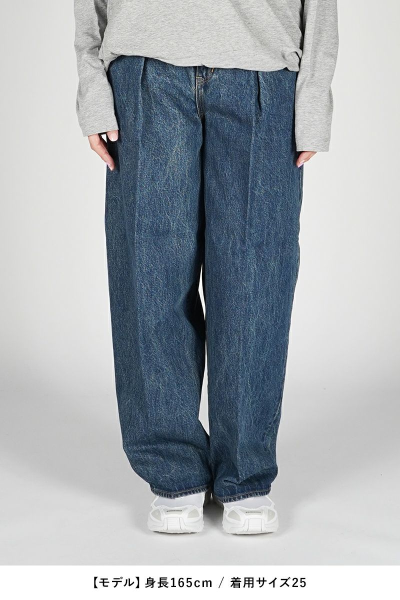 JANE SMITH(ジェーンスミス)14.5oz DENIM IN TUCK COMFORT TAPERED PANTS デニムインタックコンフォートテーパードパンツ 24SDM-#422L-VW -6