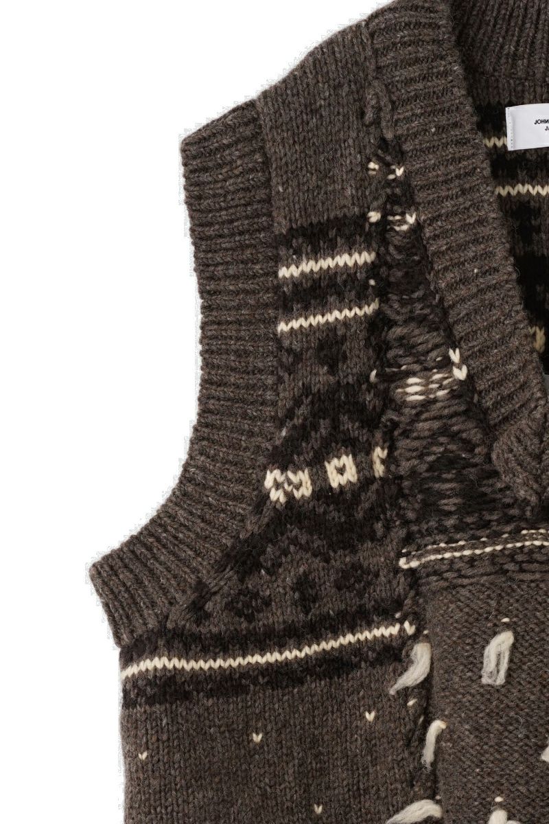 JANE SMITH(ジェーンスミス)3G OVERSIZED CANAADIAN SWEATER VEST 23WKN-#917S -4