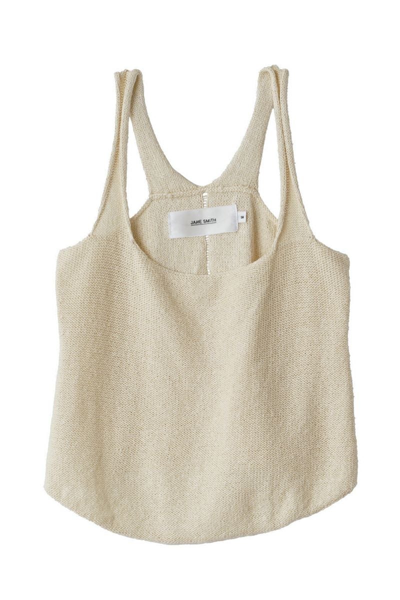 JANE SMITH(ジェーンスミス)7G COTTON SILK KNIT TANK TOP コットンシルクニットタンクトップ 24SKN-#311L -1