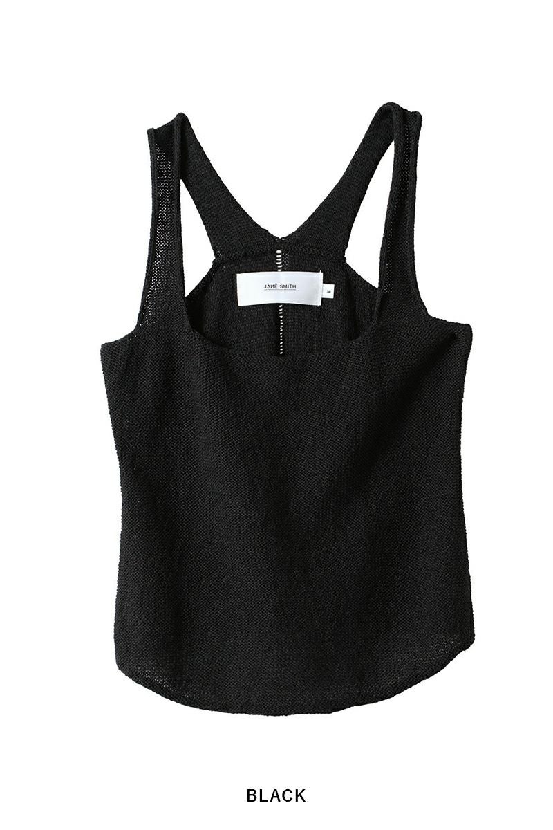 JANE SMITH(ジェーンスミス)7G COTTON SILK KNIT TANK TOP コットンシルクニットタンクトップ 24SKN-#311L -4